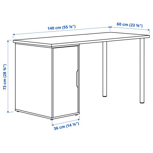 LAGKAPTEN/ALEX, desk, 140x60 cm, 395.853.88