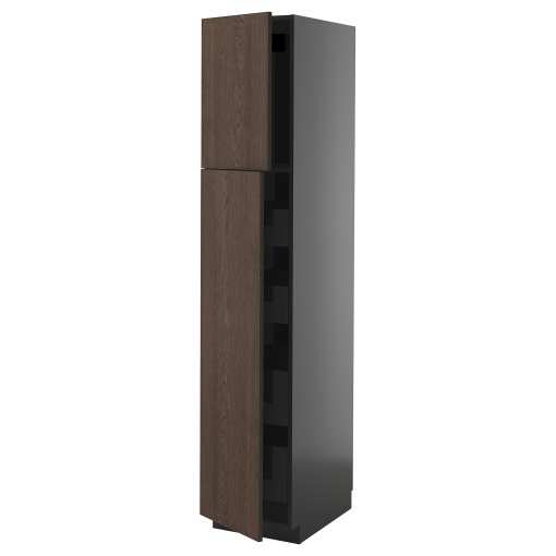 METOD/KNIVSHULT, high cabinet with 2 doors/4 drawers, 40x60x200 cm, 395.888.53
