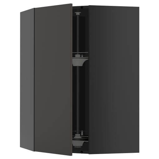 METOD, corner wall cabinet with carousel, 68x100 cm, 395.893.48