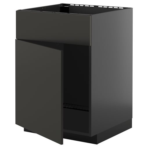 METOD, base cabinet for sink with door/front, 60x60 cm, 395.895.98