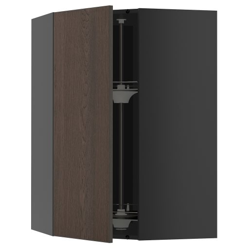 METOD, corner wall cabinet with carousel, 68x100 cm, 395.897.58
