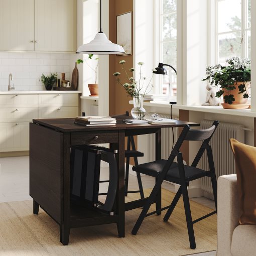 NÄSINGE/FRÖSVI, πτυσσόμενο τραπέζι και 2 καρέκλες, 48/104/159x85 cm, 395.970.94