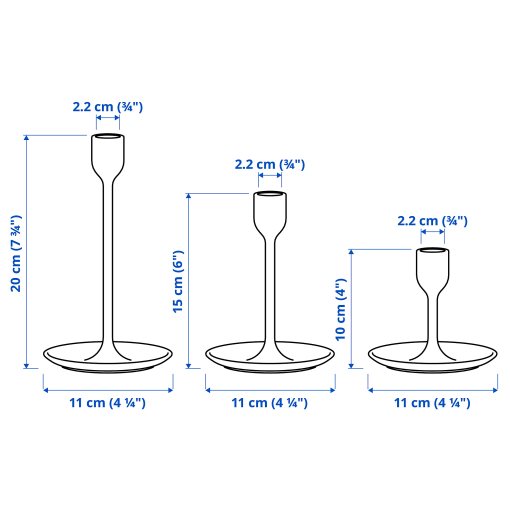 FULLTALIG, candlestick, set of 3, 403.421.34