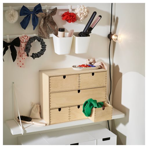 SUNNERSTA, rail with 4 hooks and 2 containers, 404.545.60