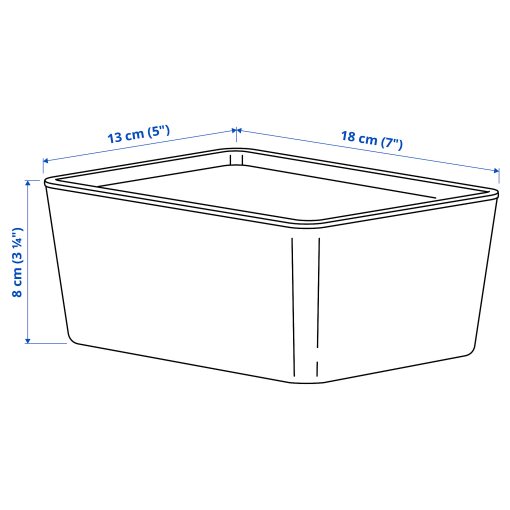 KUGGIS, κουτί με καπάκι, 13x18x8 cm, 404.858.54