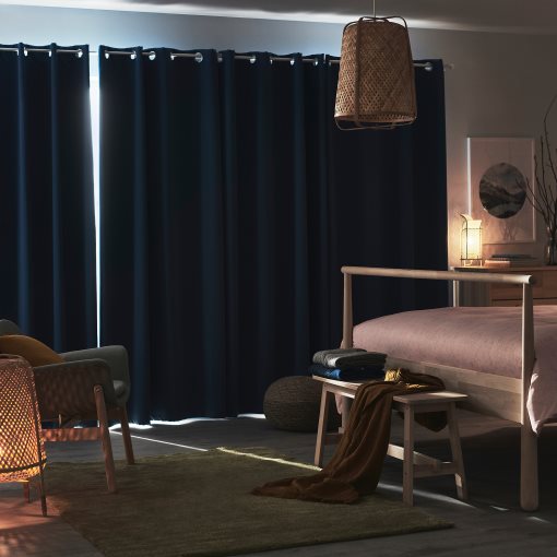 HILLEBORG, room darkening curtains 145x300 cm, 1 pair, 404.908.03