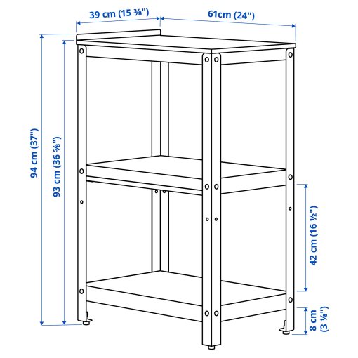 GRILLSKÄR, kitchen island/outdoor, 39x61 cm, 405.231.77