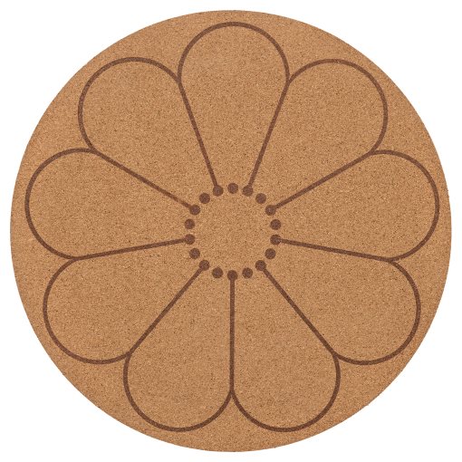 SVARTVIDE, place mat patterned flower, 35 cm, 405.508.11