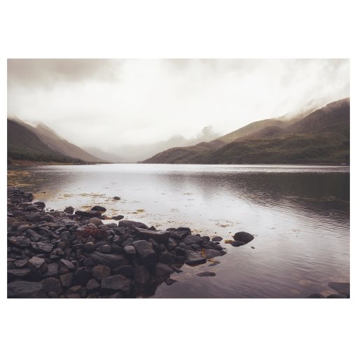 BJÖRKSTA, picture/rocky shoreline, 200x140 cm, 405.566.29