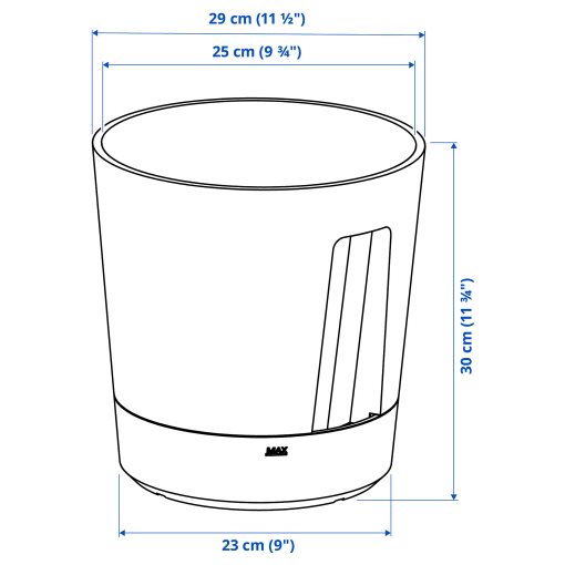 VÅRDTRÄD, self-watering plant pot in/outdoor, 24 cm, 405.708.66