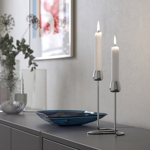SILVERPARON, candlestick for 2 candles, 20 cm, 405.749.87