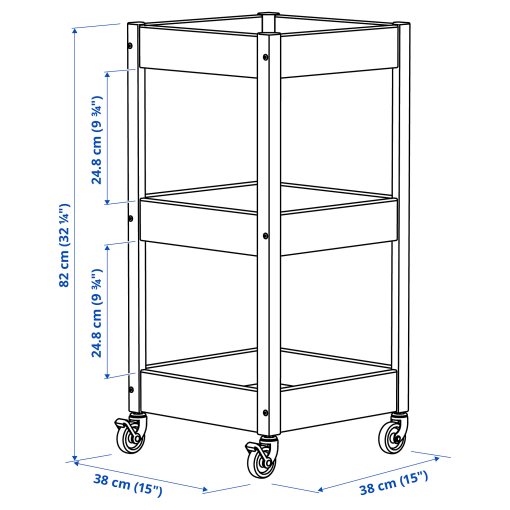 LOSHULT, τρόλεϊ, 38x38x82 cm, 405.762.79