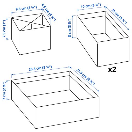 LYSMASK, box patterned, set of 4, 405.805.25