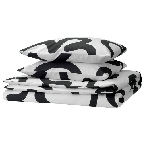 KLIPPBRÄCKA, duvet cover and 2 pillowcases, 240x220/50x60 cm, 405.849.91