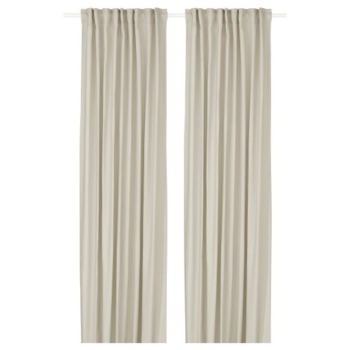 GINSTMOTT, curtains with heading tape/1 pair, 145x300 cm, 405.971.73