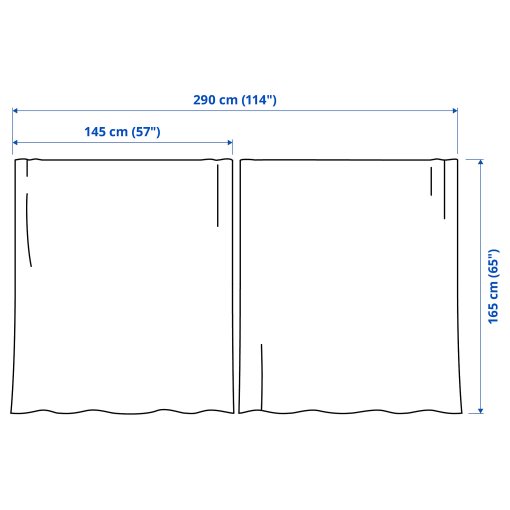 MATILDA, διαφανής κουρτίνα με τρέσα, 2 τεμ. 145x165 cm, 406.293.05