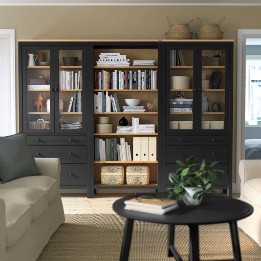 HEMNES, σύνθεση αποθήκευσης με πόρτες/συρτάρια, 493.365.67