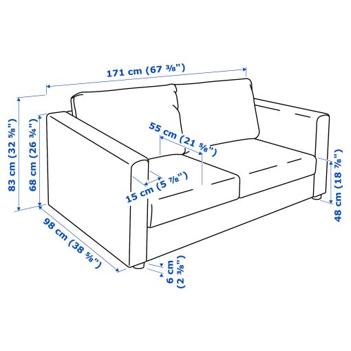 VIMLE, 2-seat sofa, 493.989.75