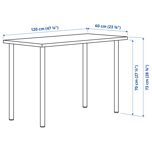 LAGKAPTEN/ADILS, desk, 120x60 cm, 494.164.51