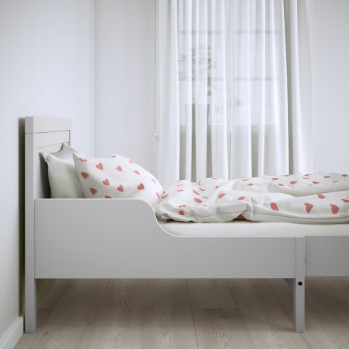 SUNDVIK, extendable bed frame with slatted bed base, 80x200 cm, 494.215.08