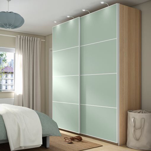 PAX/MEHAMN, ντουλάπα με συρόμενες πόρτες, 200x66x236 cm, 495.517.45