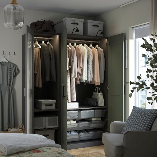 PAX/KAMMAR/GRIM, wardrobe combination, 150x60x201 cm, 495.792.59