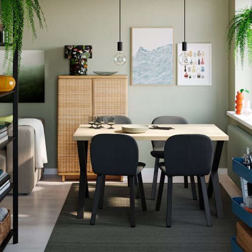 SKÅLSTA, τραπέζι και 4 καρέκλες, 140x80 cm, 496.091.81