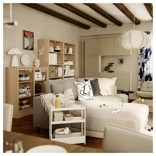 UPPÅKRA, 3-seat modular sofa with chaise longue, left, 496.122.73