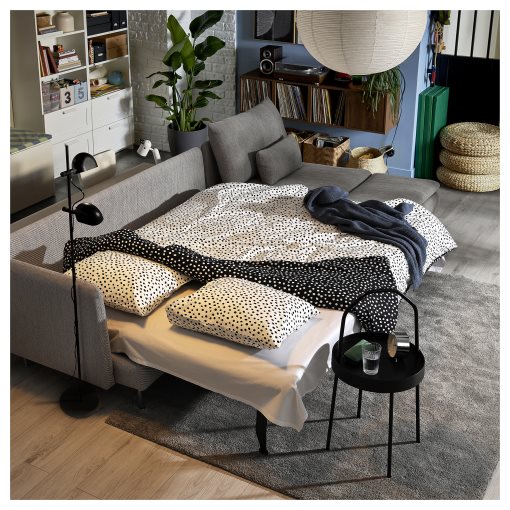 SÖDERHAMN, 4-seat sofa-bed with chaise longue and open end, 496.164.26