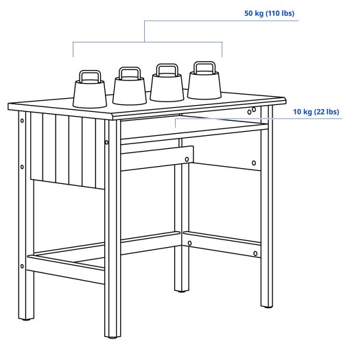 BRYTNING, desk with add-on unit, 85x53 cm, 496.207.39