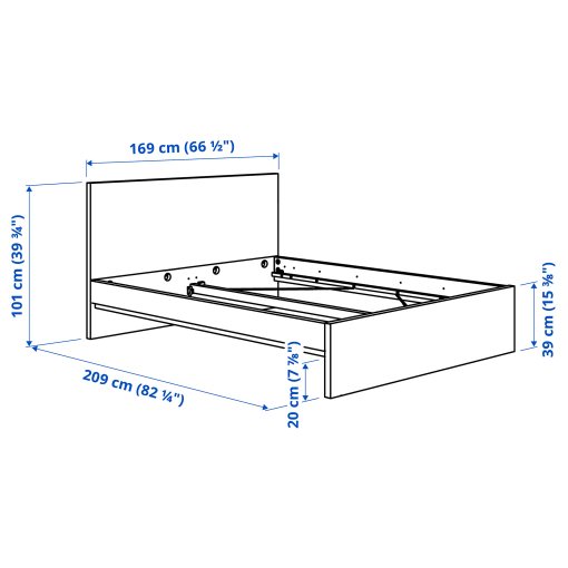 STORKLINTA, bed frame, 160x200 cm, 496.267.36