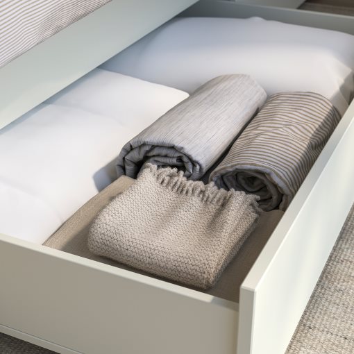 GULLABERG, bed frame with 2 storage boxes, 90x200 cm, 496.310.16