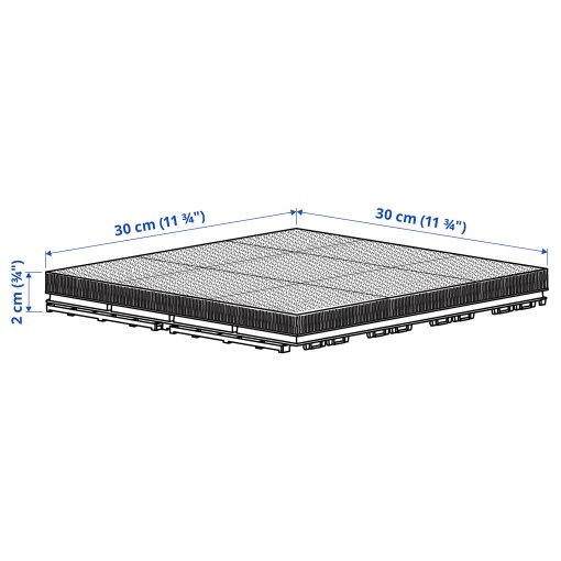 RUNNEN, floor decking, outdoor, 9 pack,artificial grass, 503.131.31