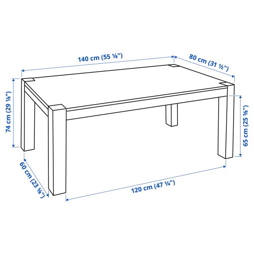 DAGLYSA, τραπέζι, 140x80 cm, 504.022.88