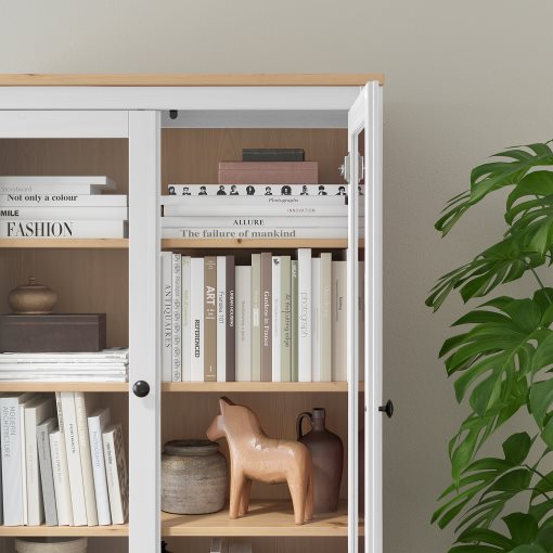 HEMNES, ντουλάπι 3 συρτάρια, γυάλινη πόρτα, 504.135.07