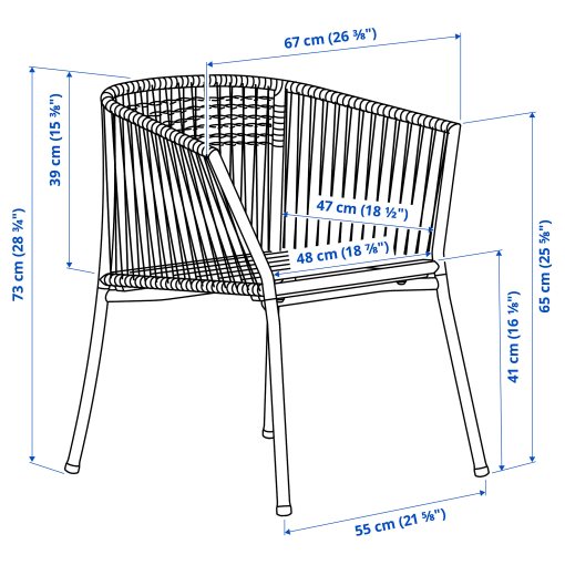 SEGERÖN, chair with armrests, outdoor, 505.108.10