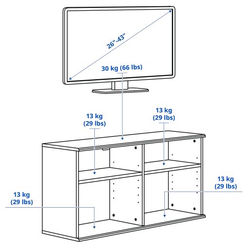 SKRUVBY, έπιπλο TV, 118x38x60 cm, 505.203.57