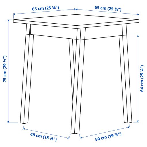 PINNTORP, τραπέζι, 65x65 cm, 505.294.66