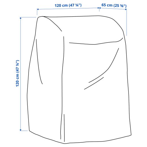 TOSTERÖ, cover for outdoor furniture, 120x65 cm, 505.323.36