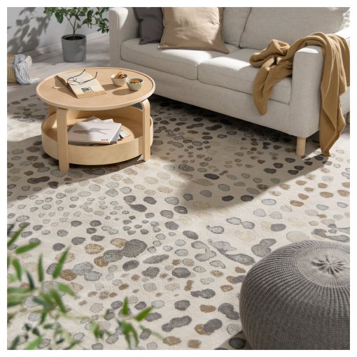 DUBBELFIL, rug low pile/dot pattern, 200x300 cm, 505.658.88