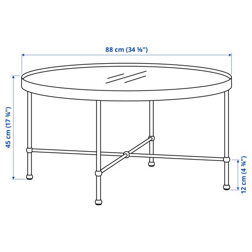 TORSJÖ, τραπέζι μέσης, 88 cm, 505.904.06