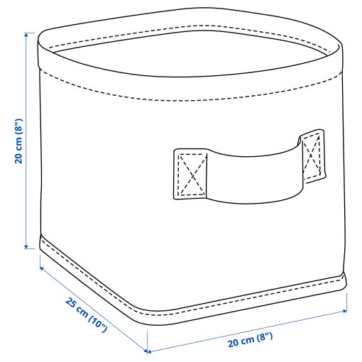 PURRPINGLA, storage basket, 25x20x20 cm, 505.919.53