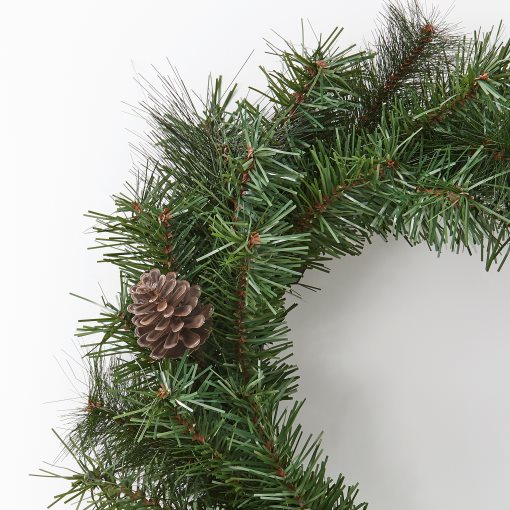 VINTERFINT, artificial wreath In/outdoor pine cone, 45 cm, 506.065.58
