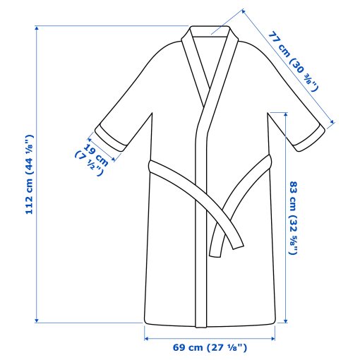 SKOGSSALLAT, μπουρνούζι, L/XL, 506.113.95
