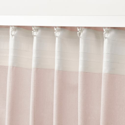LENDA, curtains with tie-backs and heading tape/1 pair, 140x300 cm, 506.149.40