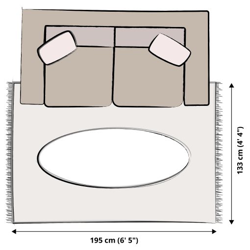 STOENSE, χαλί χαμηλό πέλος, 133x195 cm, 506.288.57