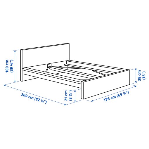 MALM, bed frame/high, 160X200 cm, 590.198.42