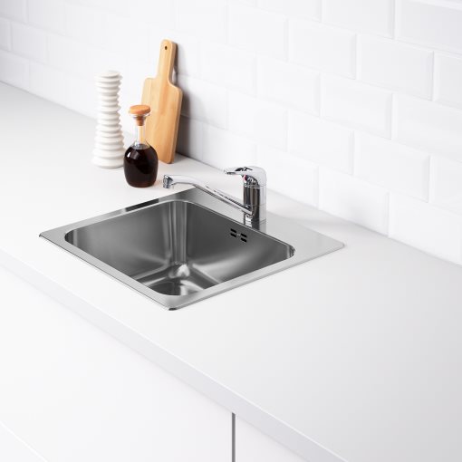 LÅNGUDDEN, inset sink 1 bowl, 46x46 cm, 591.573.91