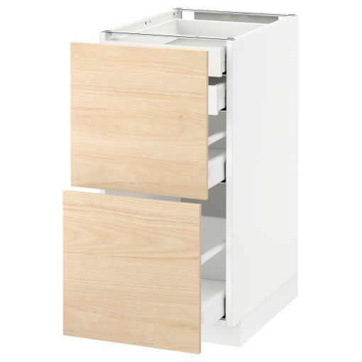 METOD/MAXIMERA, base cabinet 2 fronts/2 low/1 medium/1 high drawer, 592.160.98
