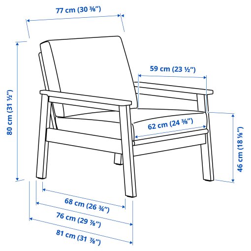 BONDHOLMEN, armchair, outdoor, 593.207.59